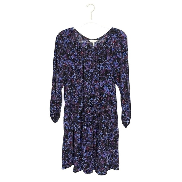 Rebecca Taylor Silk Dress Bouquet Rhapsody Size 8 Floral Long-Sleeve EUC - Picture 2 of 8